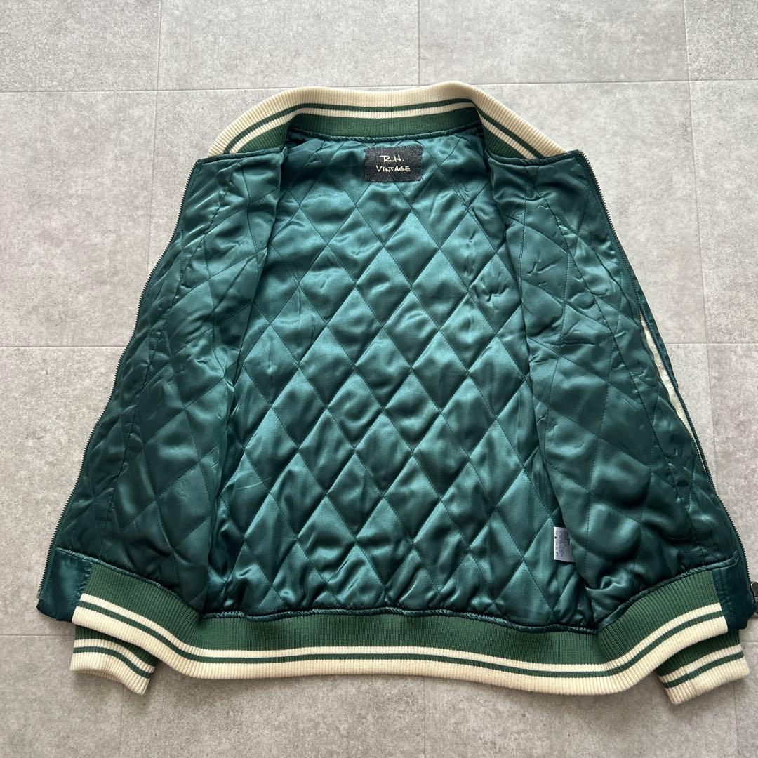 ロンハーマンヴィンテージ スカジャン XS グリーン アロハガール サーフ