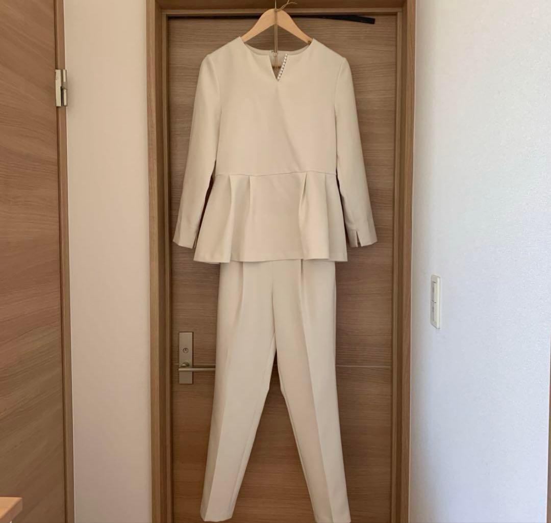 完売商品！プラステセットアップ　パールブラウス