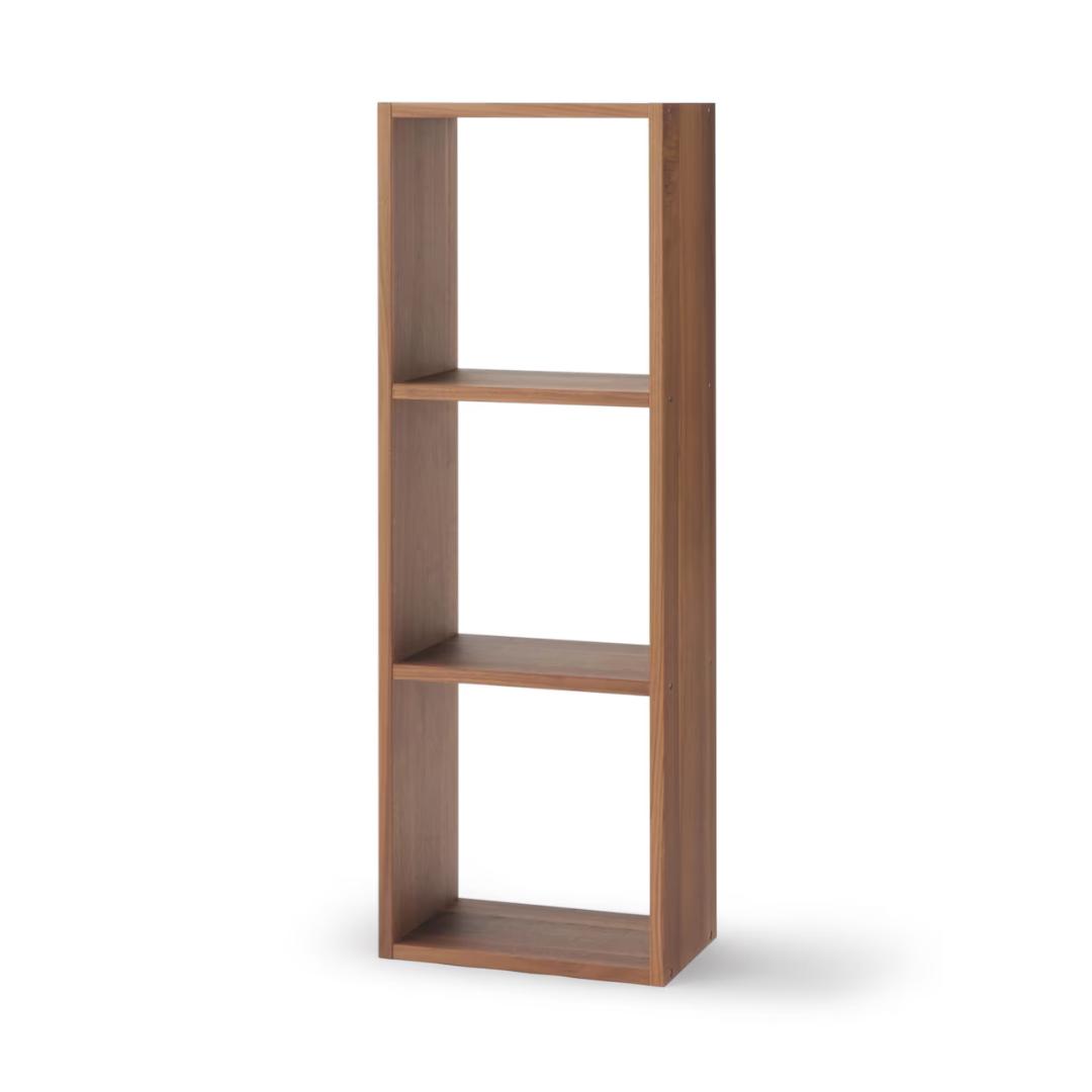 無印良品 スタッキングシェルフ・3段・ウォールナット材