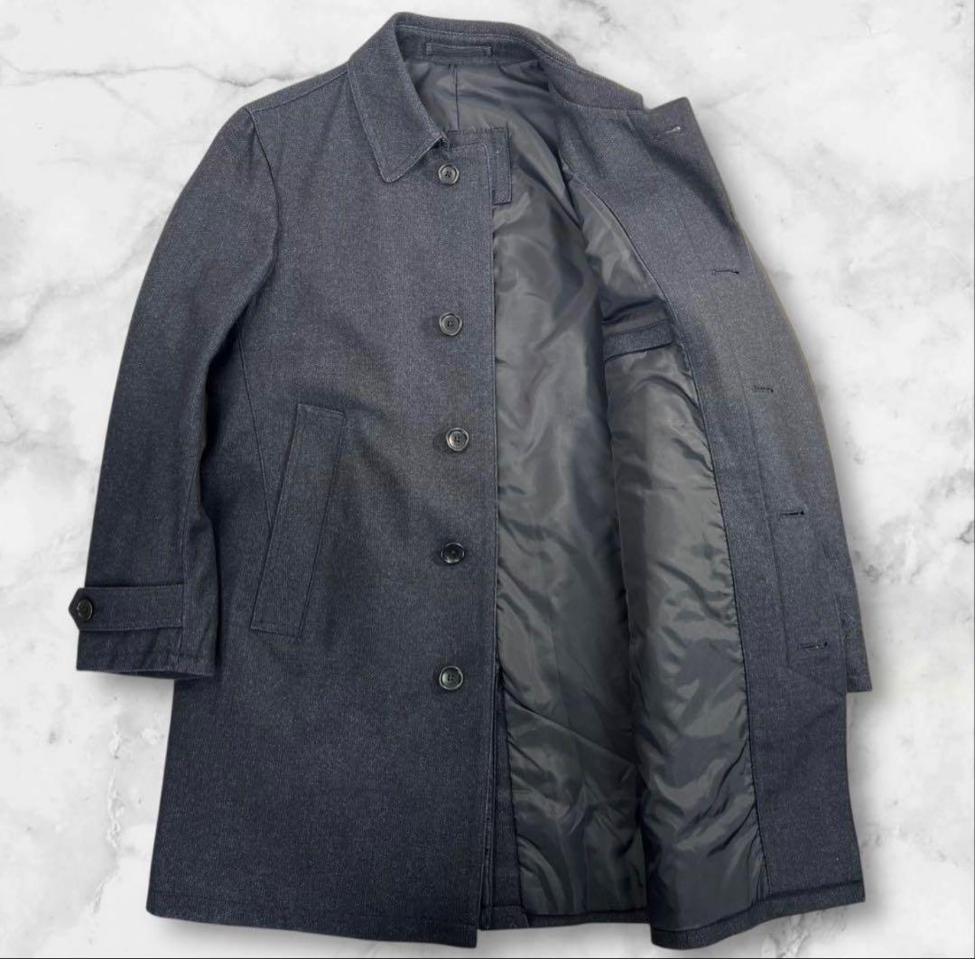 定価約10万 極美品 HERNO ステンカラーコート サイズ46/M相当 濃紺