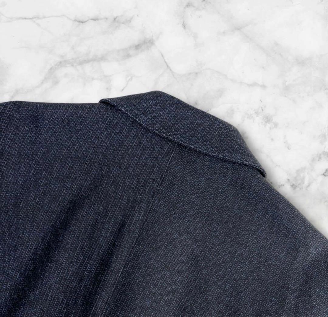 定価約10万 極美品 HERNO ステンカラーコート サイズ46/M相当 濃紺