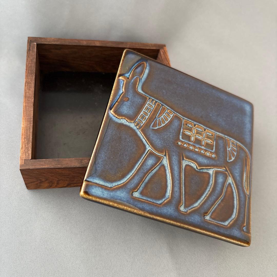 Novo Nordiskノボノルディスク セラミック×ローズウッド　小物入れ