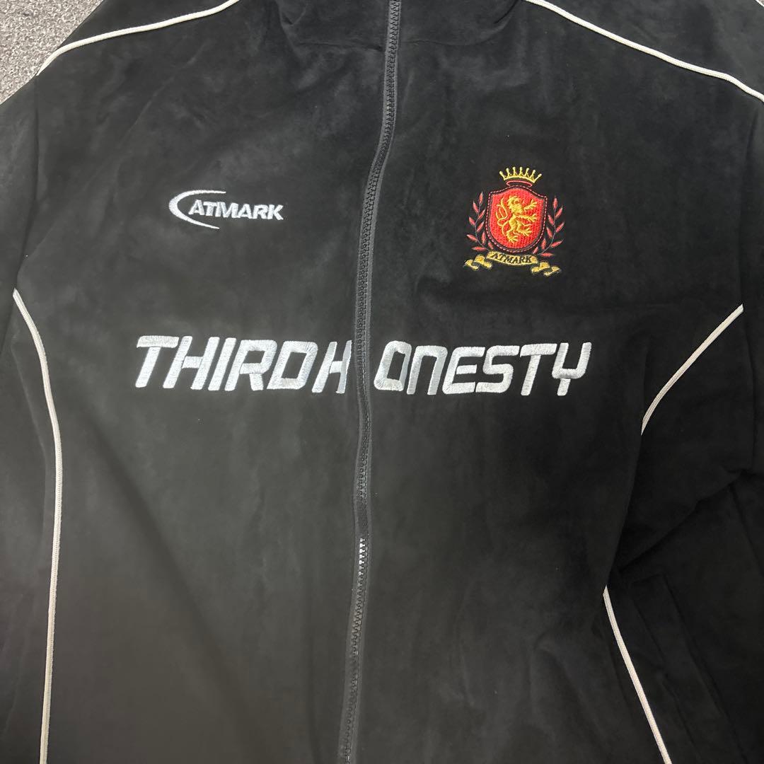 アットマーク　ATMARK　スエードトラックジャケット　黒　Lサイズ