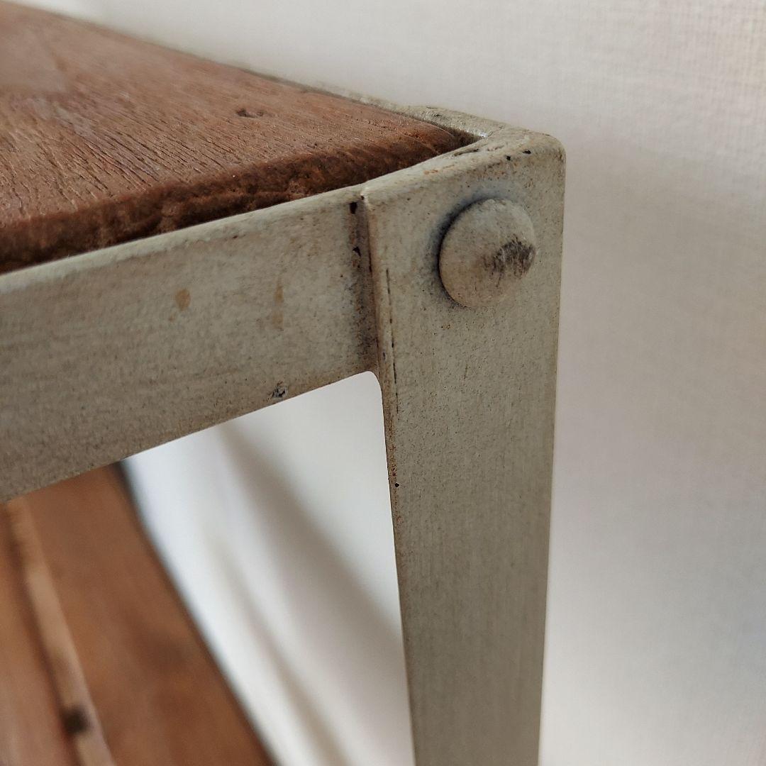 オールドメゾン キャスター付 アイアン オープンシェルフ お手入れワックス付