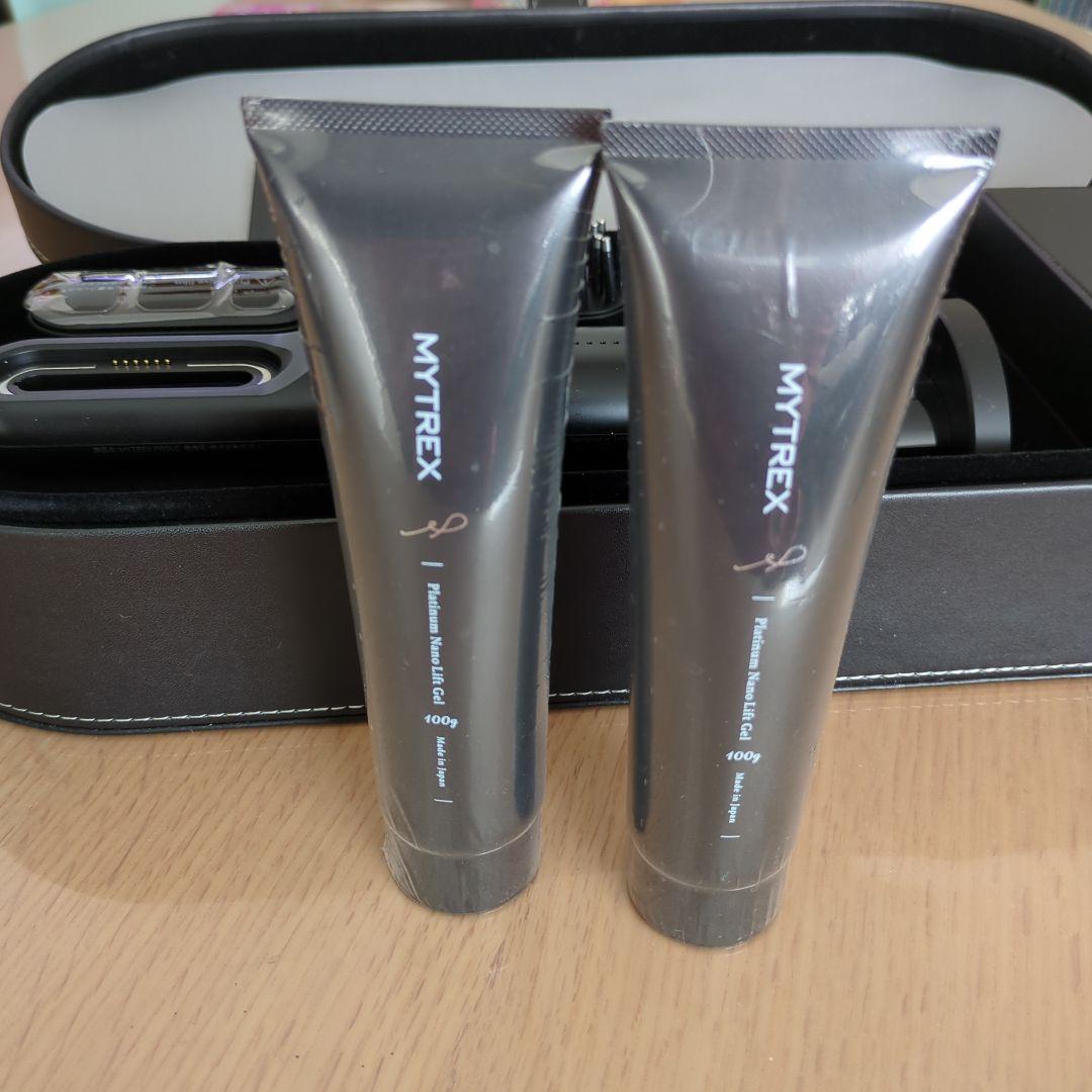 MYTREX 美顔器セット ブラック　目元専用アタッチメント・ジェル2本付