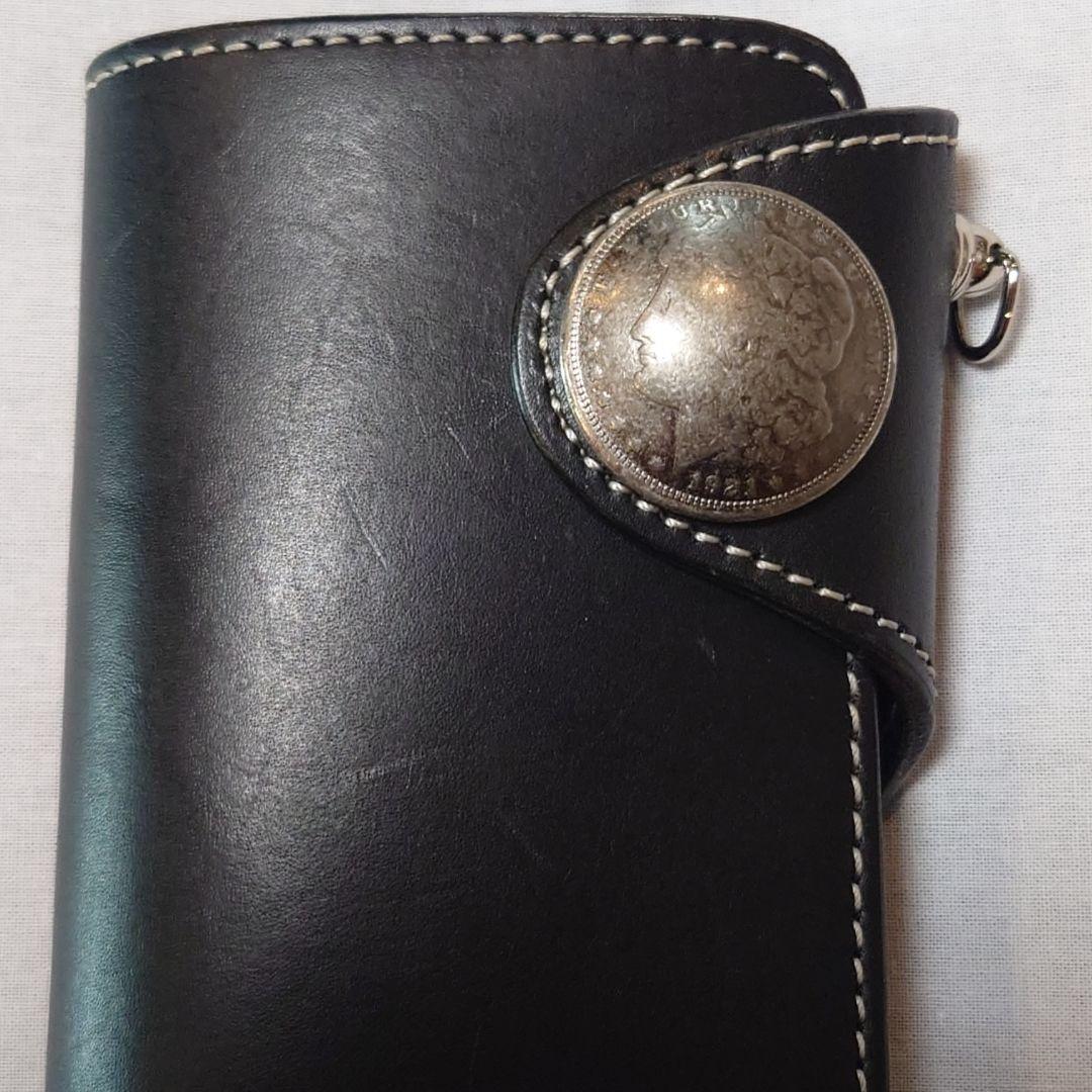 ★★美麗品★★デグナー バイカーズロングウォレット ブラック