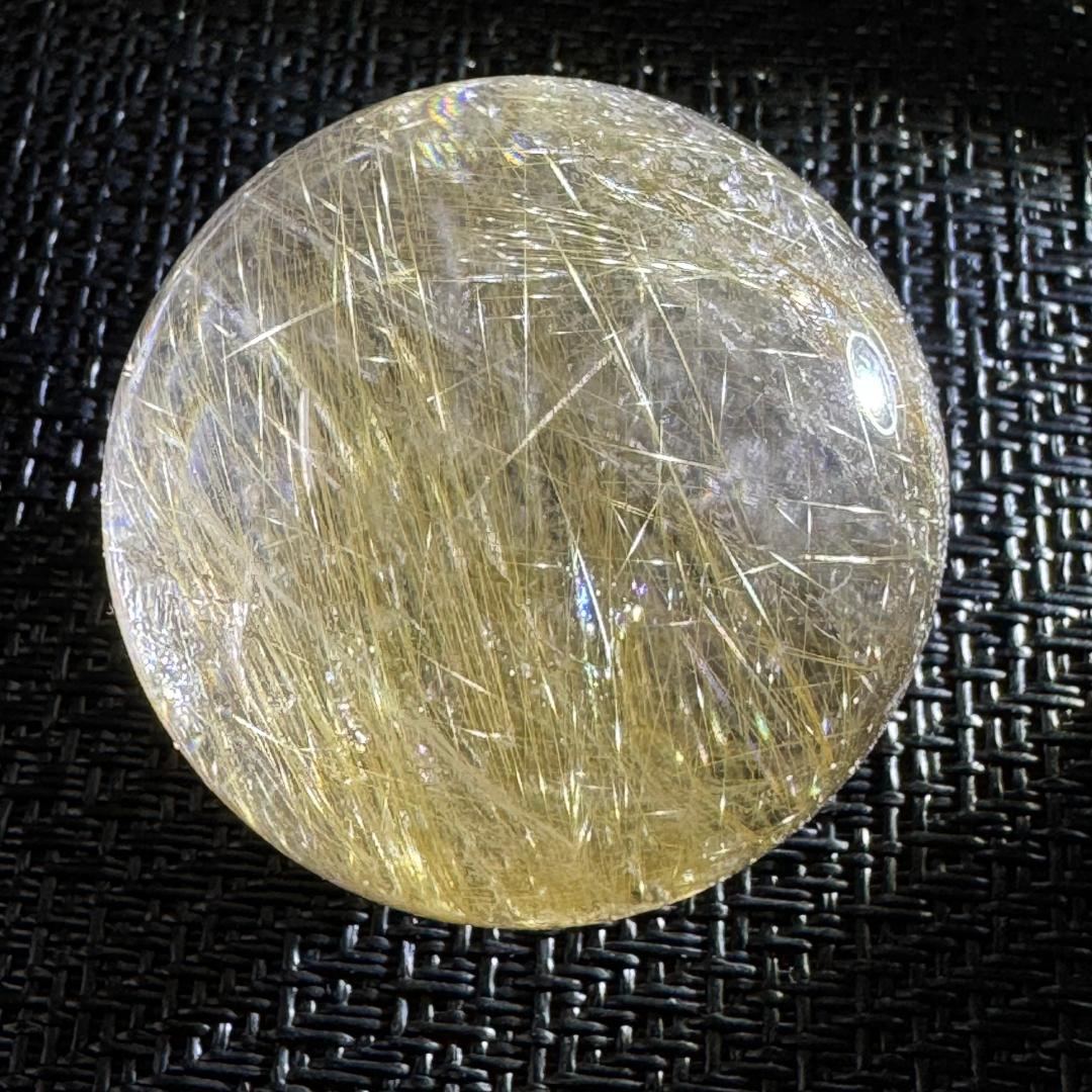 金運アップ◇ゴールドルチルクォーツ◇丸玉　約39.1㎜