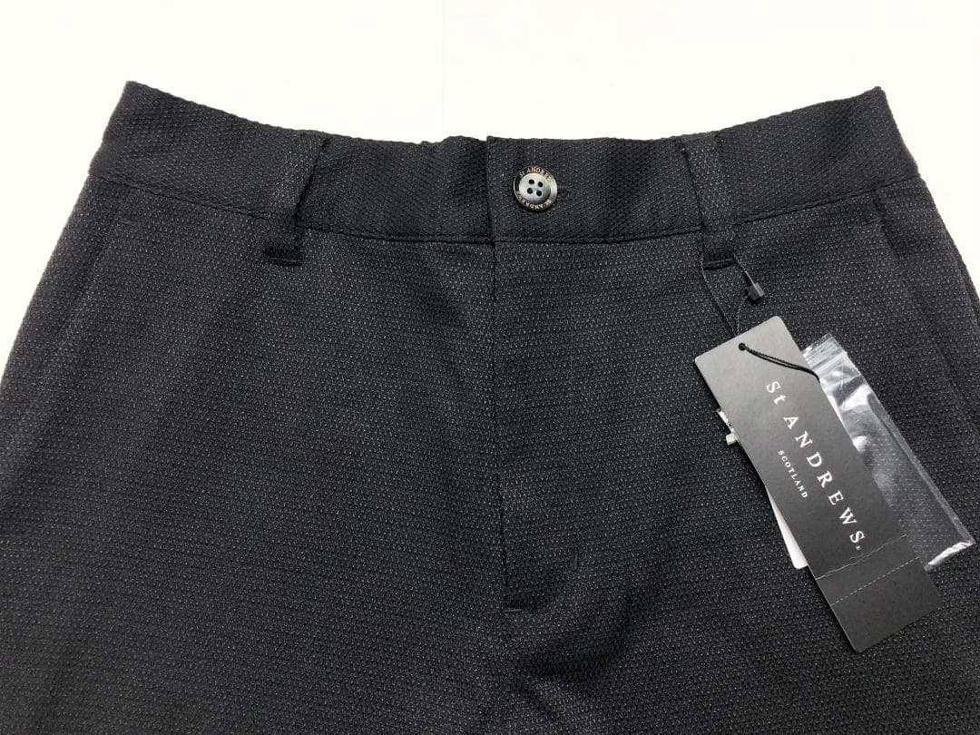 ○★新品未使用　St ANDREWS　ドビーストレッチクロップドパンツ　S　黒
