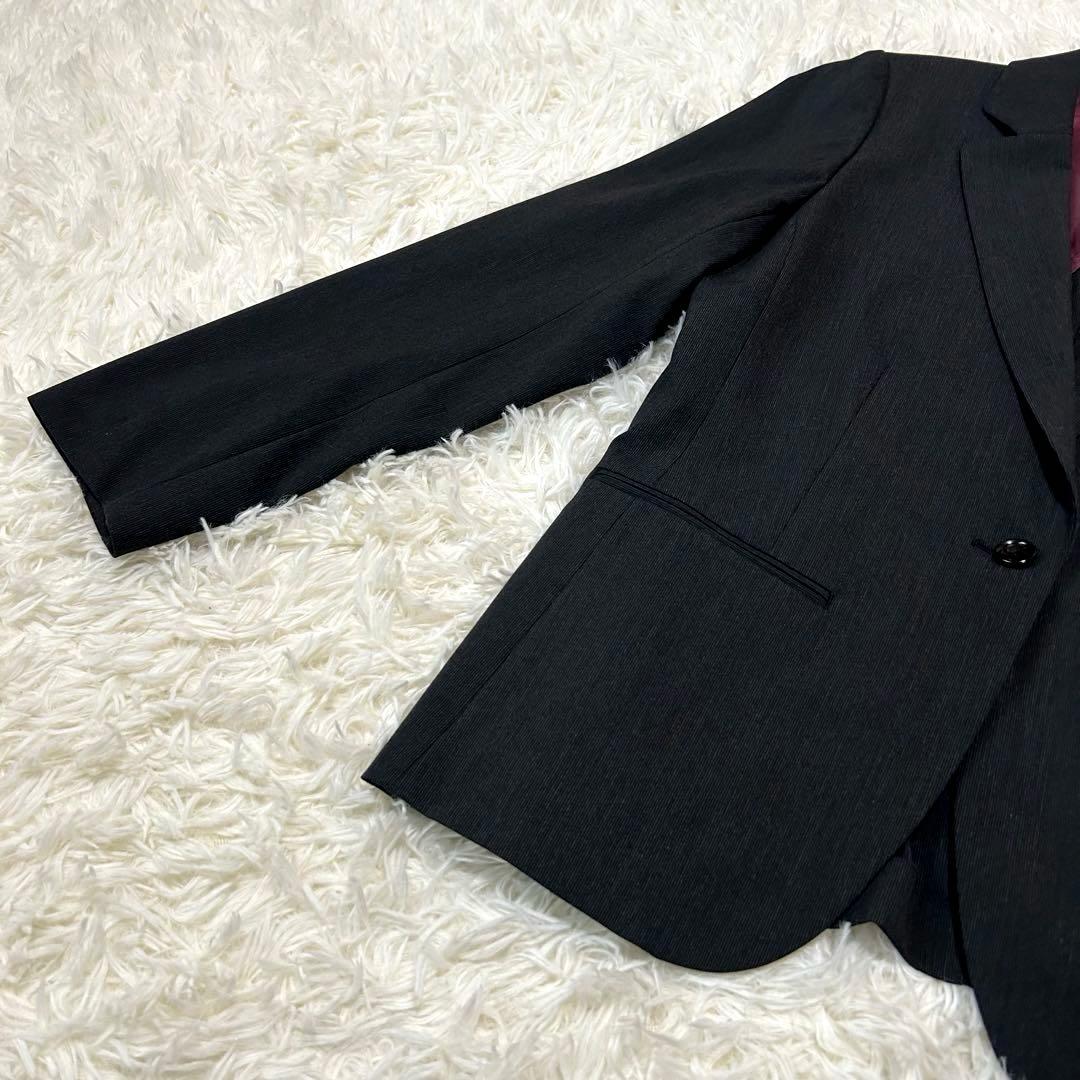 大きいサイズ ユキトリイ パンツスーツ レディース XL～XXL ネイビー