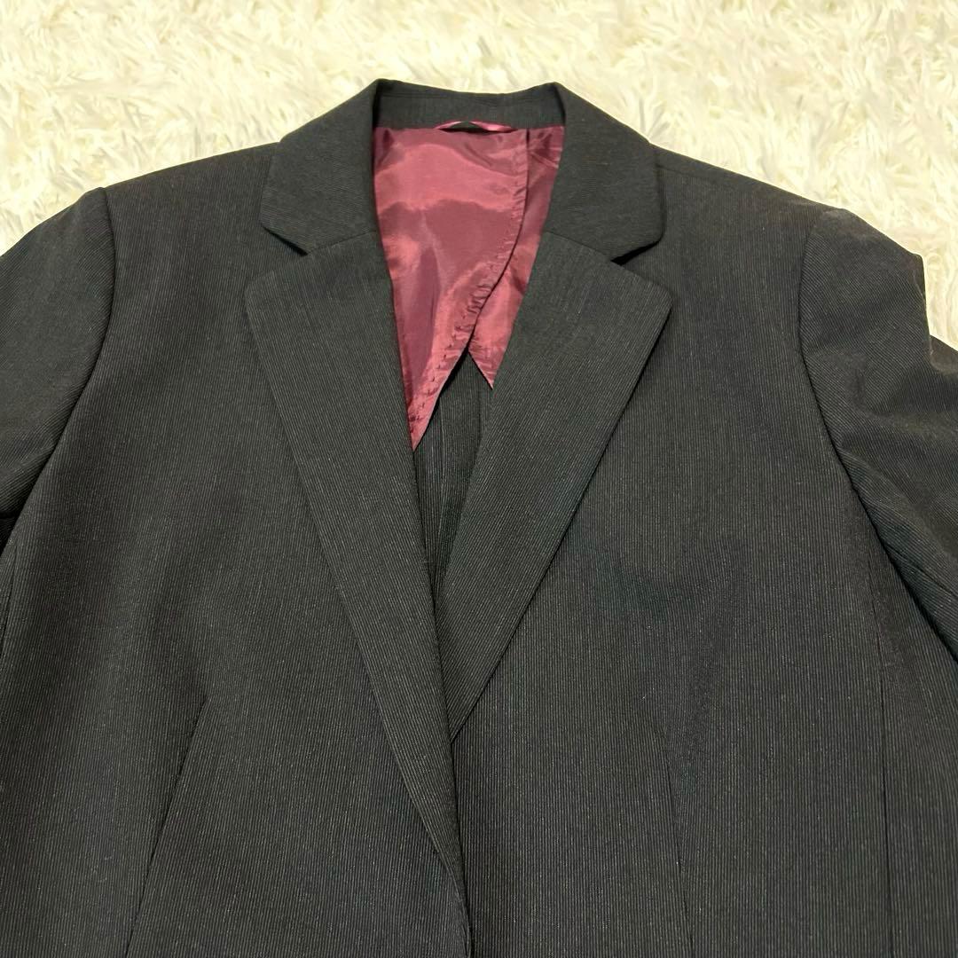 大きいサイズ ユキトリイ パンツスーツ レディース XL～XXL ネイビー