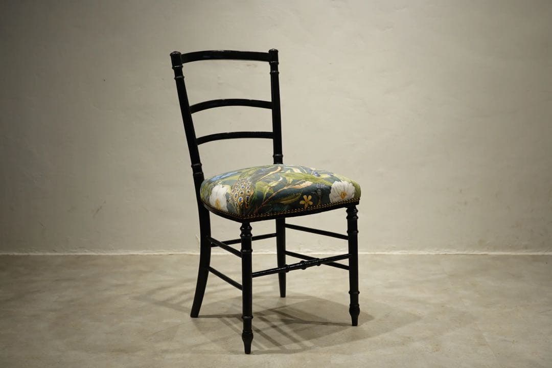 ナポレオンチェア　サロンチェア　椅子　シノワズリ　フランス　アンティーク　孔雀