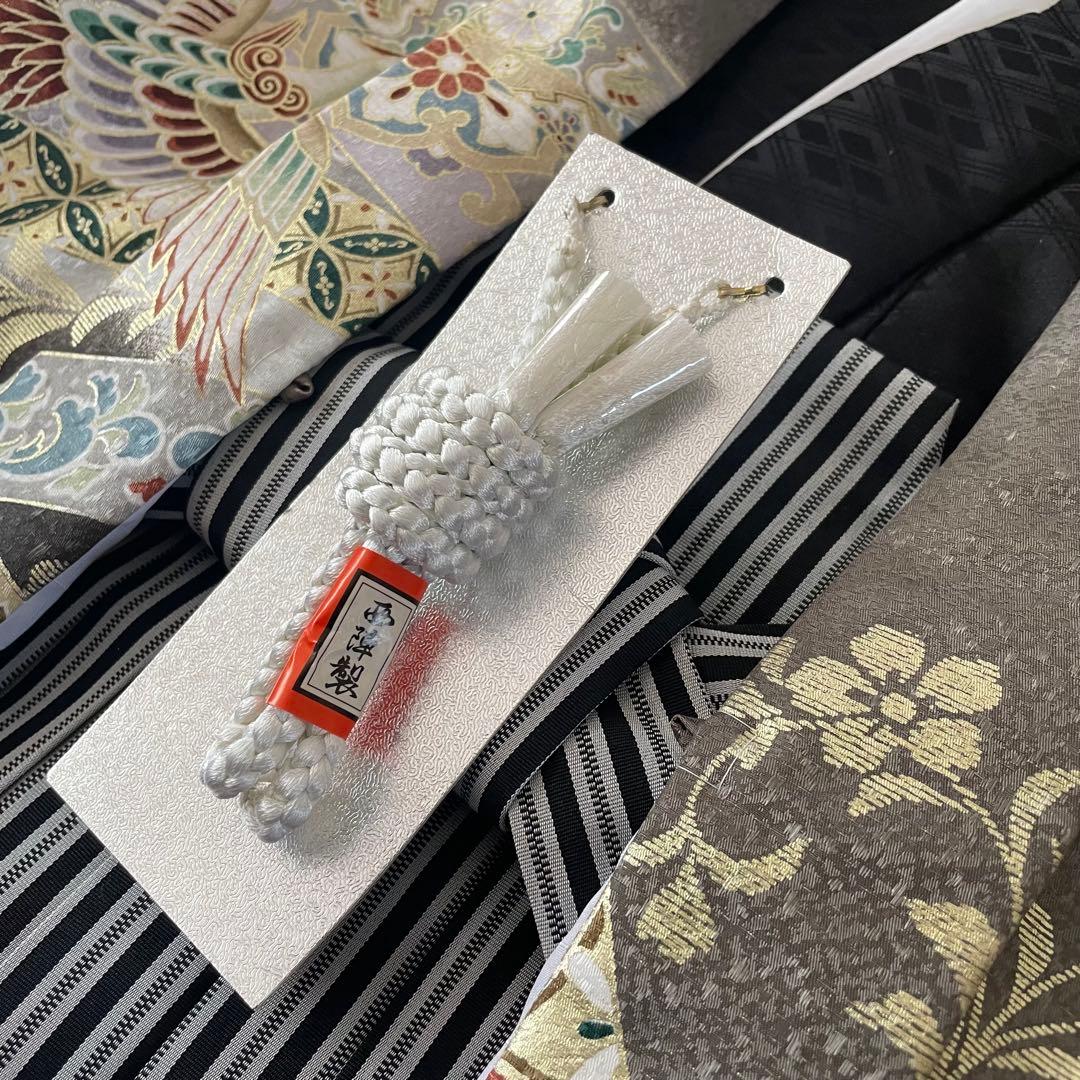 美品　七五三　5歳　羽織　袴セット　グレー色