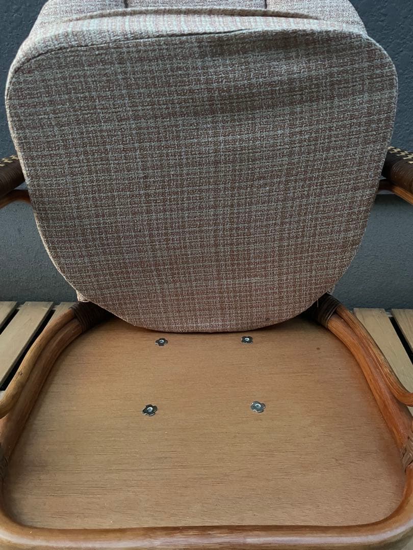 極美品　KAZAMA 籐椅子　360度回転椅子　ラタン　カザマ