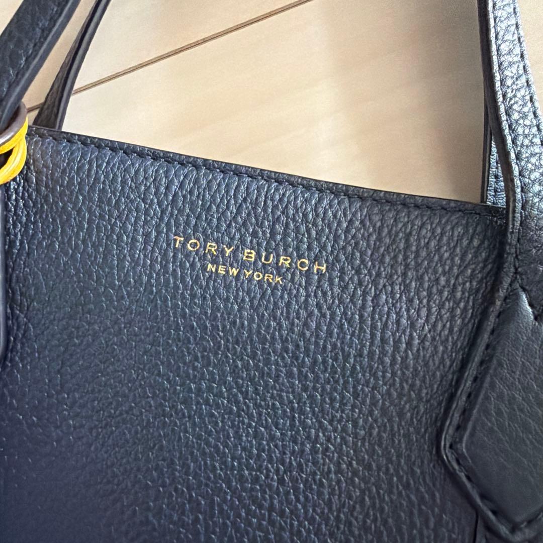 TORY BURCH ネイビー トートバッグ 2way