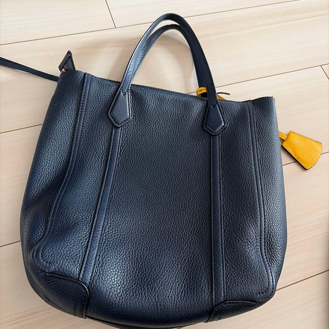 TORY BURCH ネイビー トートバッグ 2way