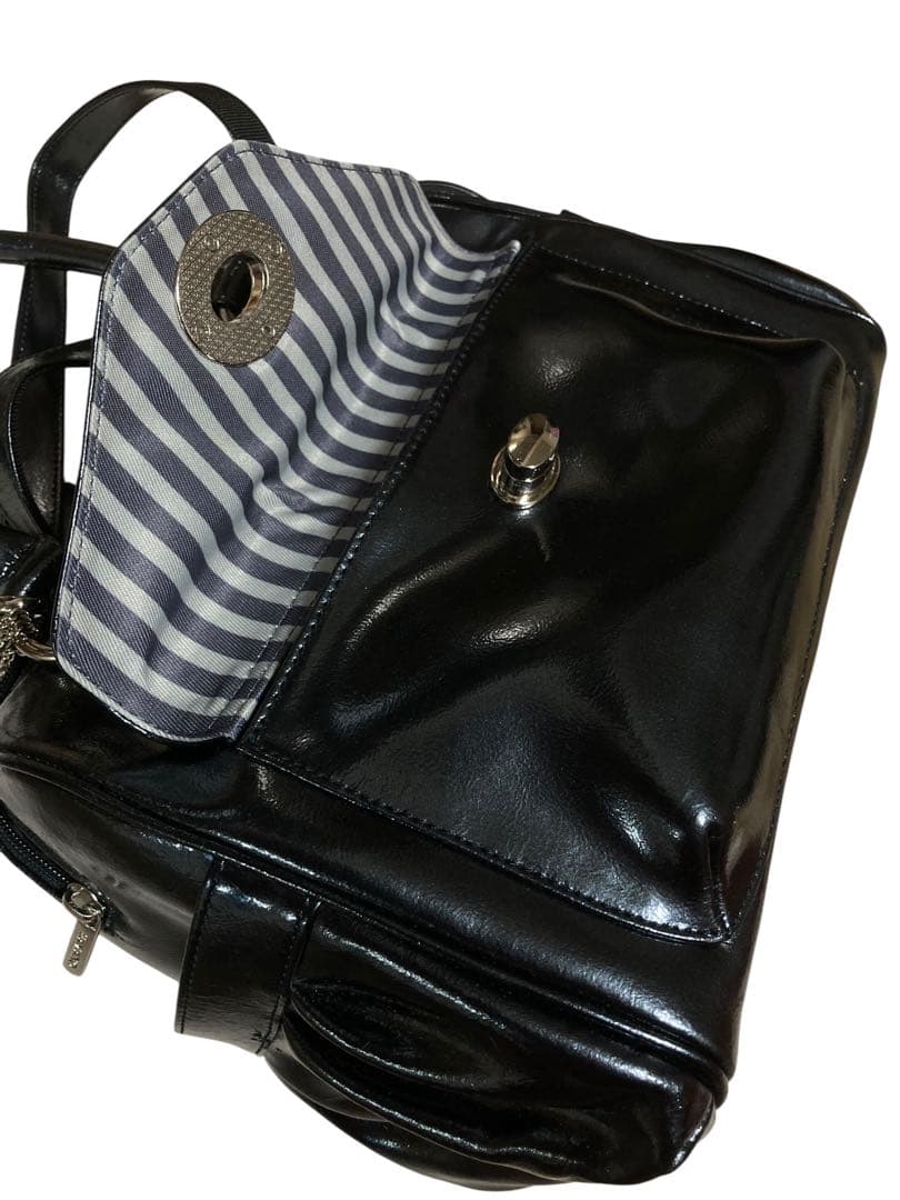 レアデザイン✴︎エナメルレザーボストン2wayショルダーy2kグランジ平成ギャル