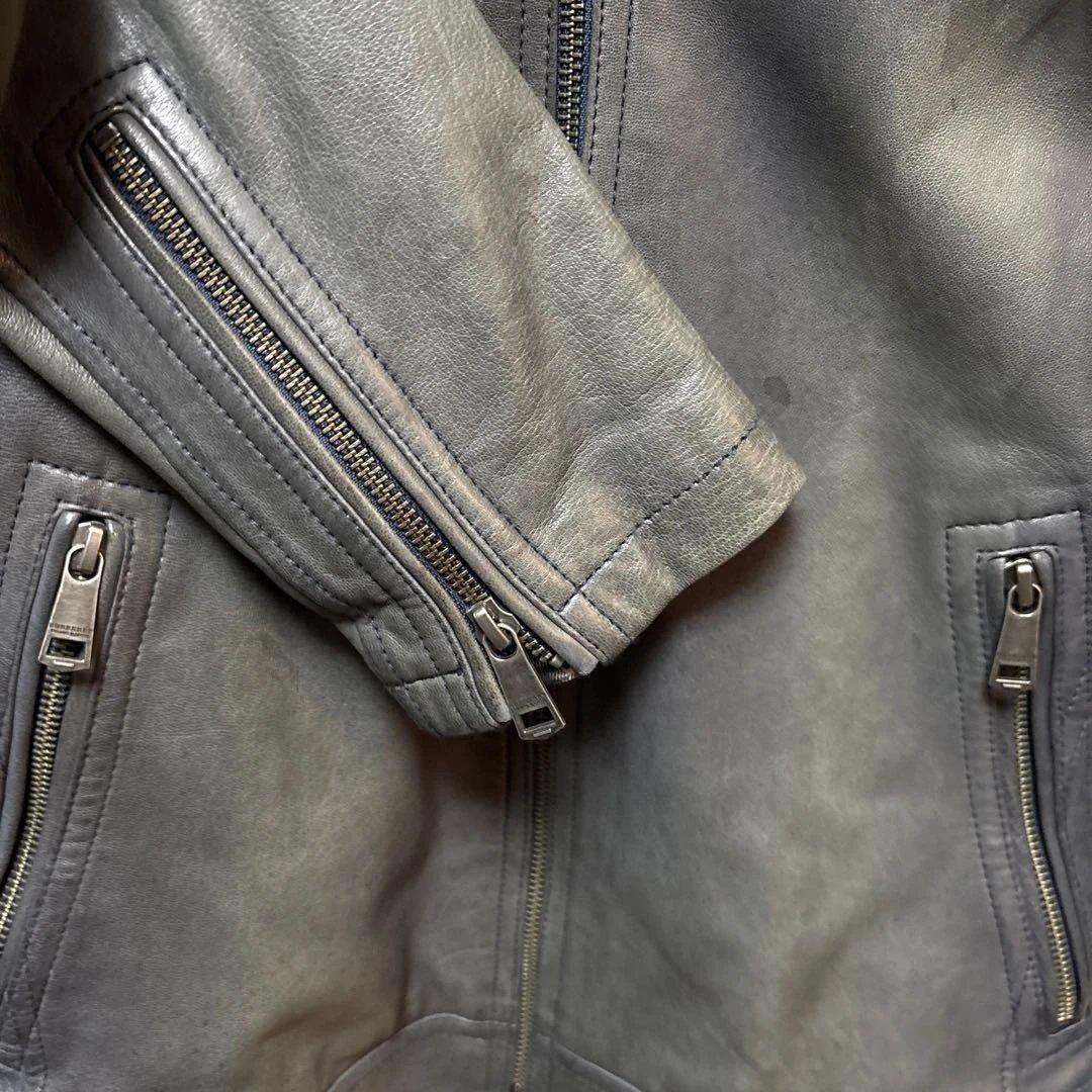 BURBERRY BLACK LABEL シングルライダース Mサイズ ネイビー