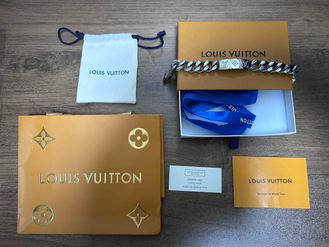 LOUIS VUITTON シルバーチェーンブレスレット　美品