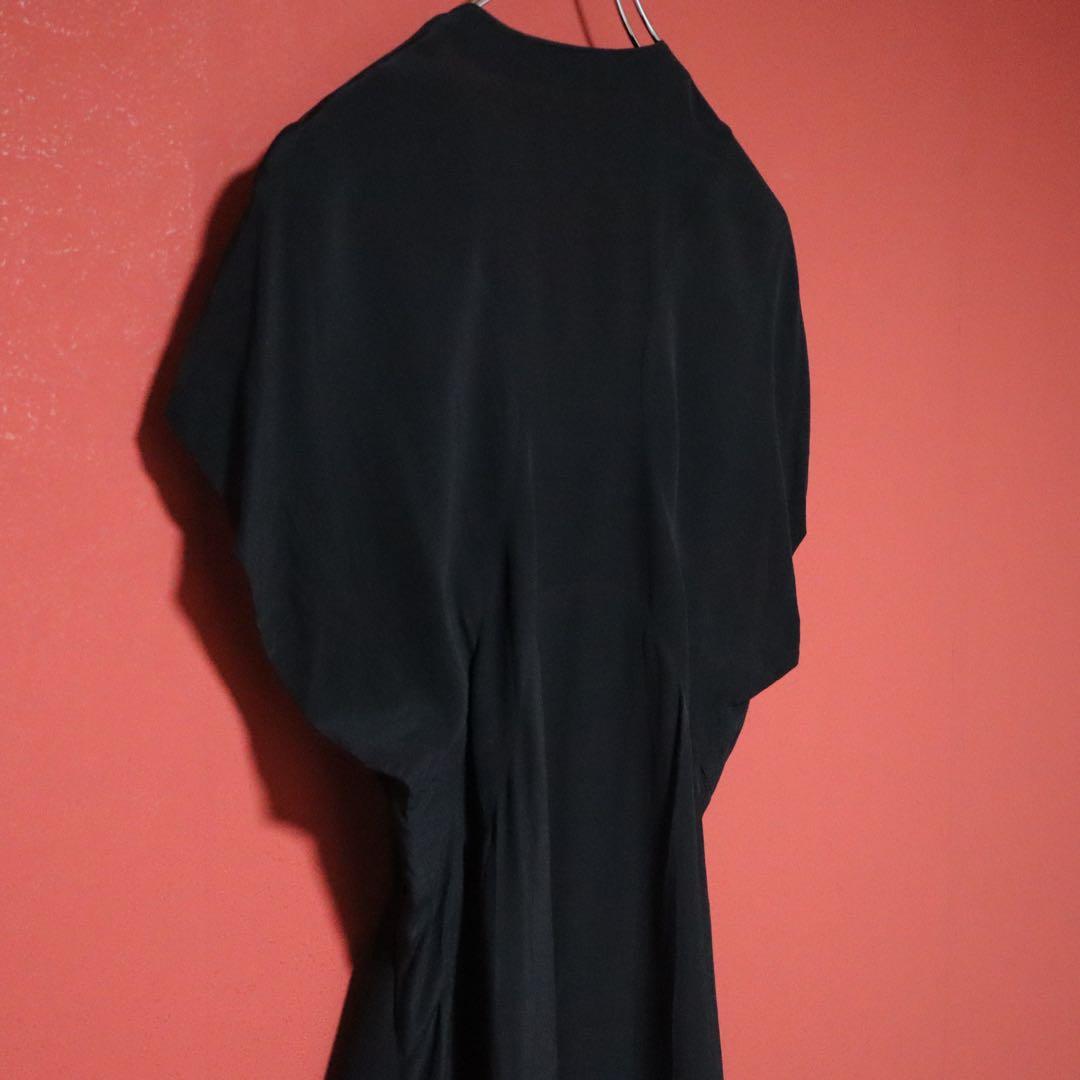 【極美品】BALENCIAGA シルク100％ 変形デザイン ロングワンピース