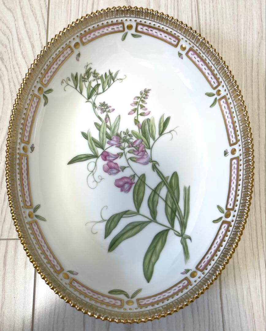【美品】ロイヤルコペンハーゲン　フローラダニカ　オーバル　プレート　皿