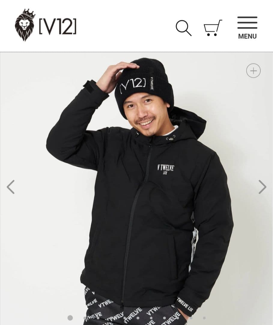 V12 ダウンジャケット　ダブルジップ