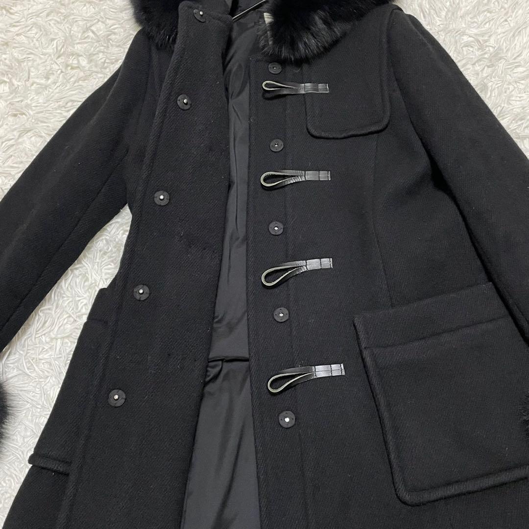 美品 スナイデル 10周年記念 ダッフルコート ファー ウール 黒 0 S相当