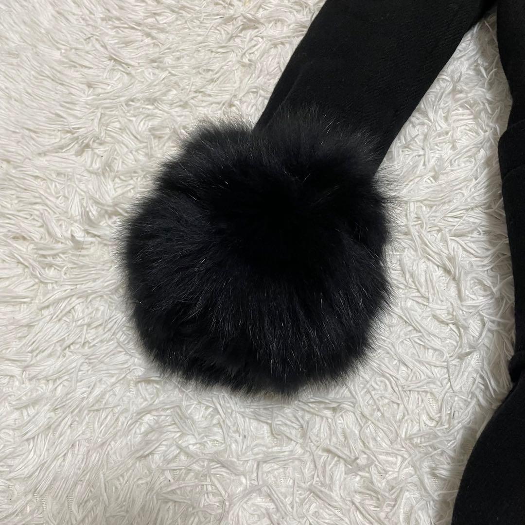 美品 スナイデル 10周年記念 ダッフルコート ファー ウール 黒 0 S相当