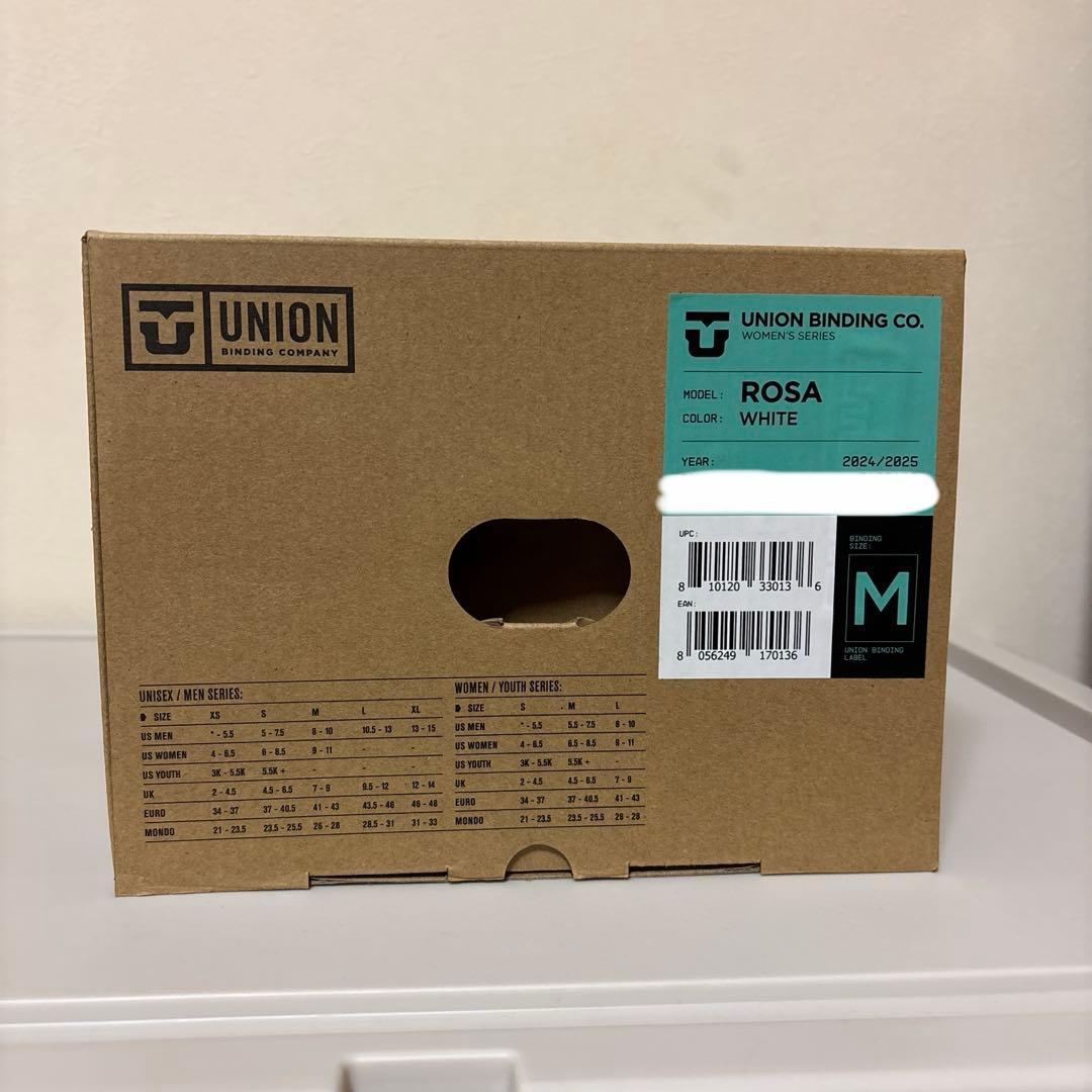 UNION ROSA 24-25モデル ホワイト Mサイズ ビンディング