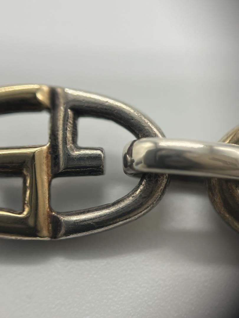 グッチ オールドグッチ Gリンク ネックレス SV YG コンビ 希少