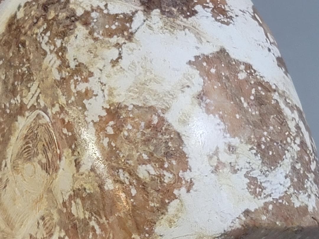 中国 砡石刻 饕餮紋 祭飾 DT742