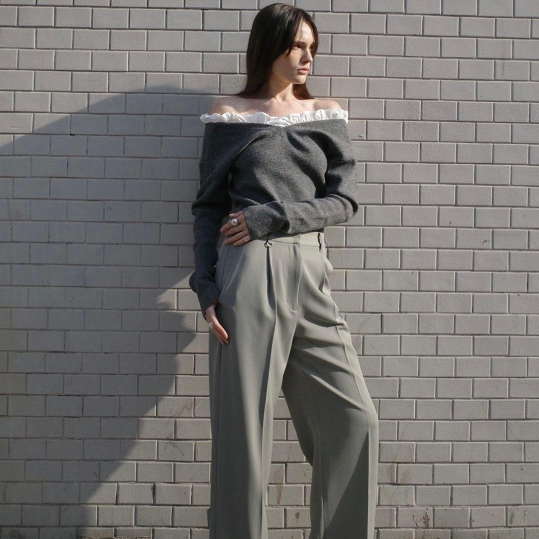 CLANE クラネ Vネックニットトップス