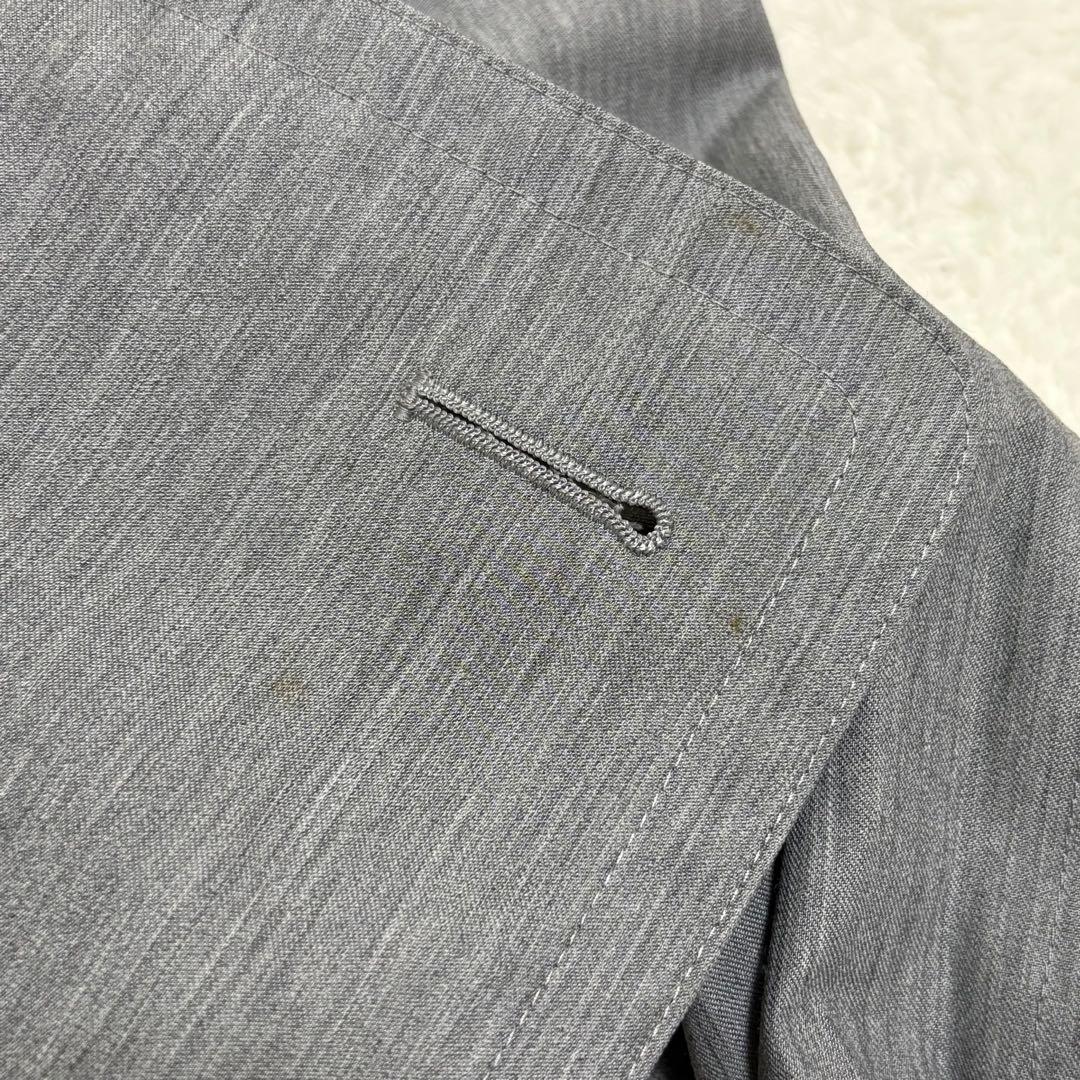 良品　バーバリーロンドン　トレンチコート　ノバチェック　グレー　L シルク