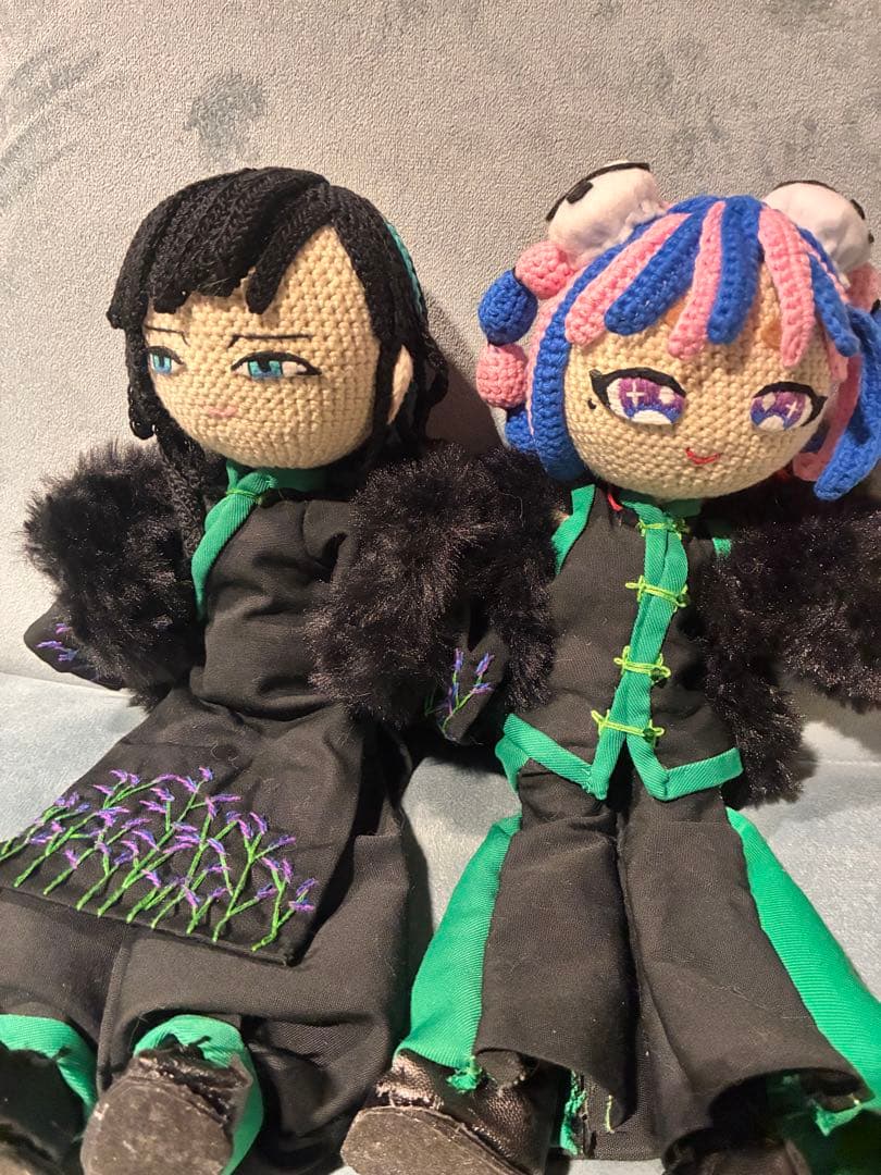 ひよりページ　セミオーダー　関節可動式　あみぐるみドール　2体