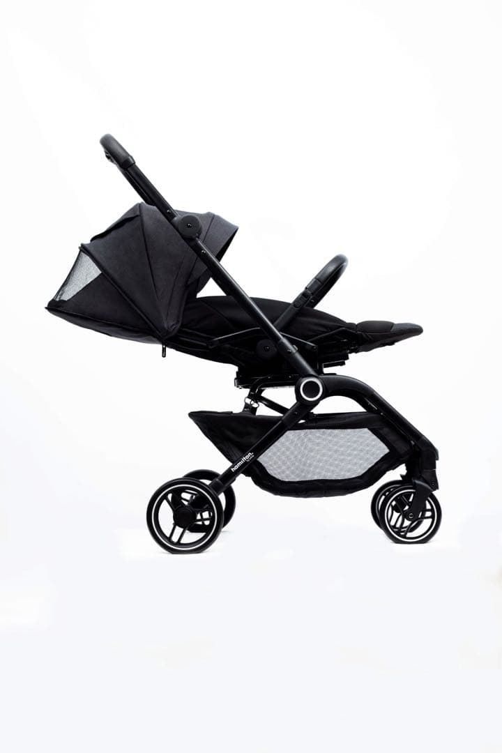 【HAMILTON】ブラックベビーカー 折りたたみ式