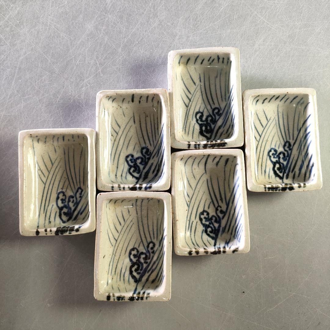 A1232-1/幸兵衛窯/加藤卓男/波文長方皿 大12客・小6客/向付/懐石道具