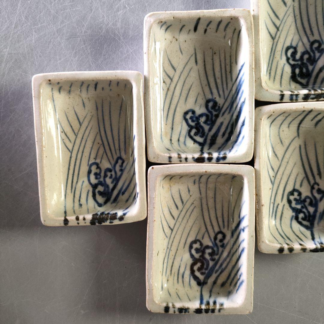 A1232-1/幸兵衛窯/加藤卓男/波文長方皿 大12客・小6客/向付/懐石道具