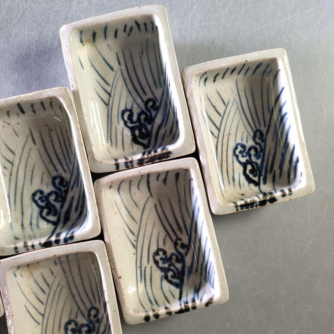 A1232-1/幸兵衛窯/加藤卓男/波文長方皿 大12客・小6客/向付/懐石道具