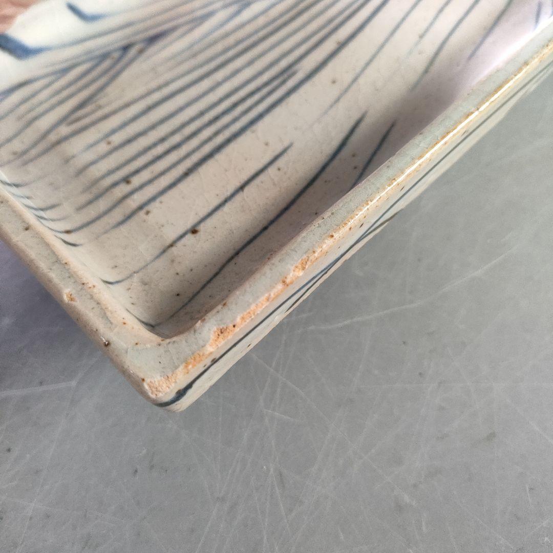 A1232-1/幸兵衛窯/加藤卓男/波文長方皿 大12客・小6客/向付/懐石道具