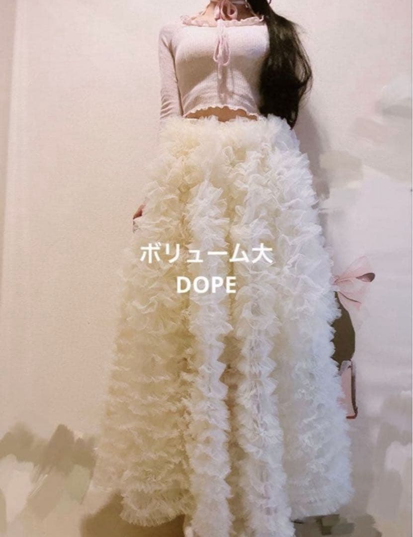 ①big volume tulle skirt.ivory