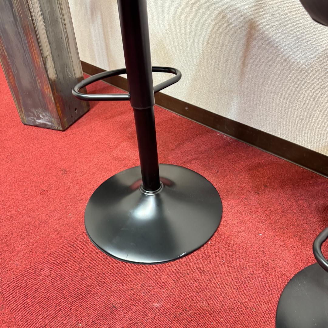 東京23区送料無料　2脚セット調節可能 回転バーチェア カウンターチェア 足置き