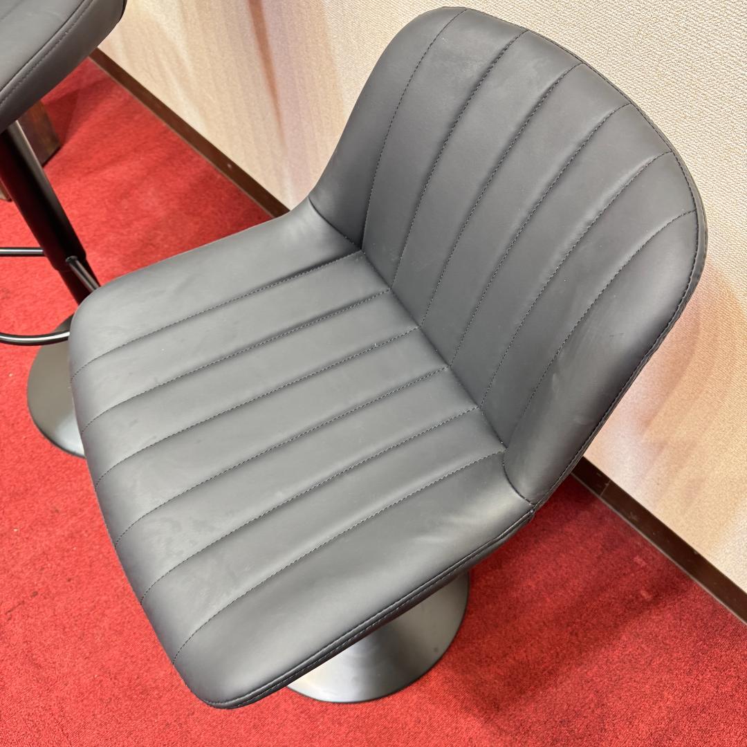 東京23区送料無料　2脚セット調節可能 回転バーチェア カウンターチェア 足置き