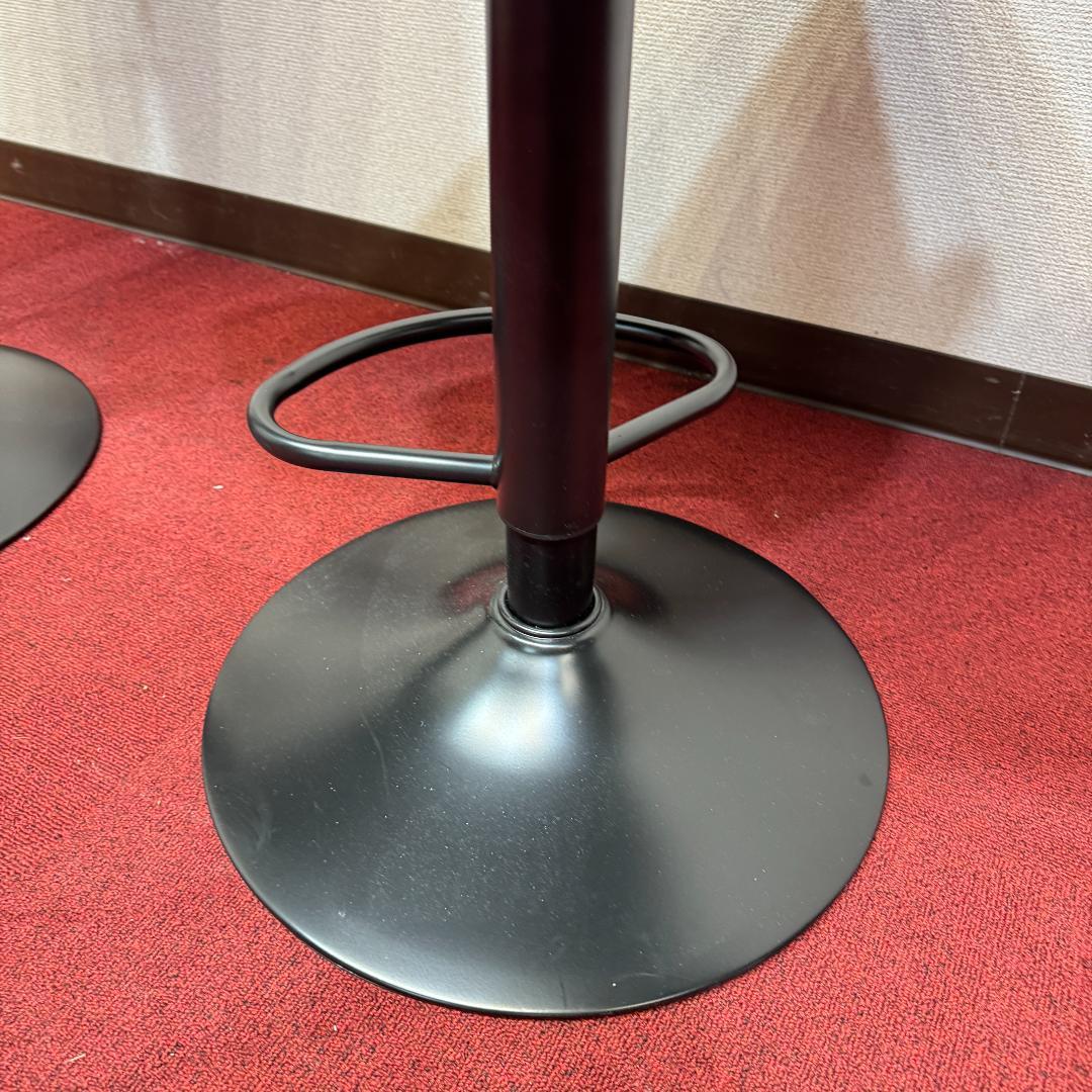 東京23区送料無料　2脚セット調節可能 回転バーチェア カウンターチェア 足置き