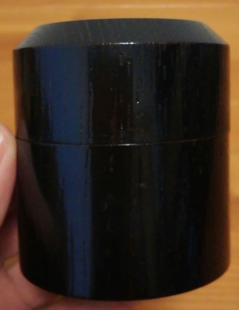 宗楽書付　倣汲好　面取　中次　棗　共箱　茶道具