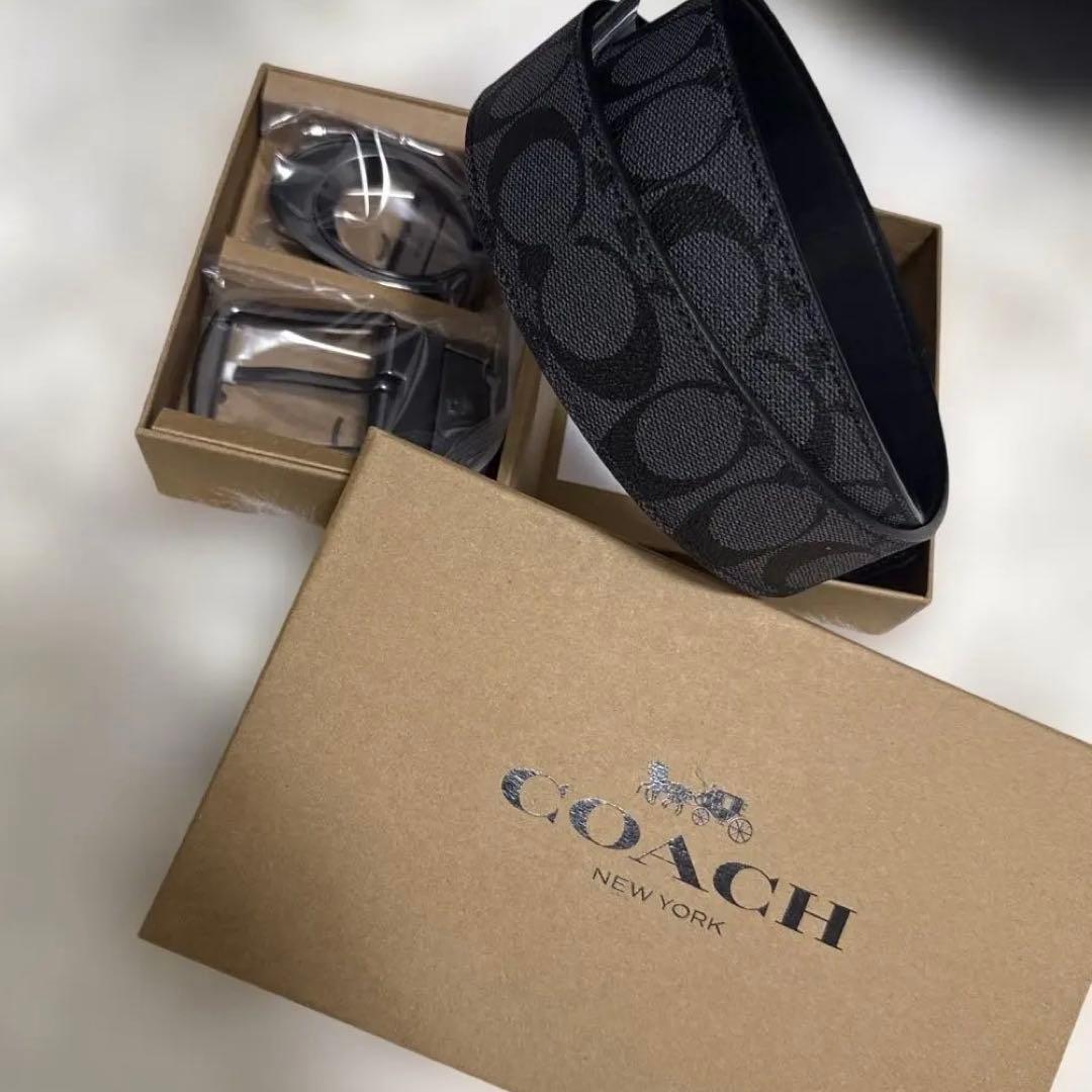 新品coachリバーシブルタイプベルト