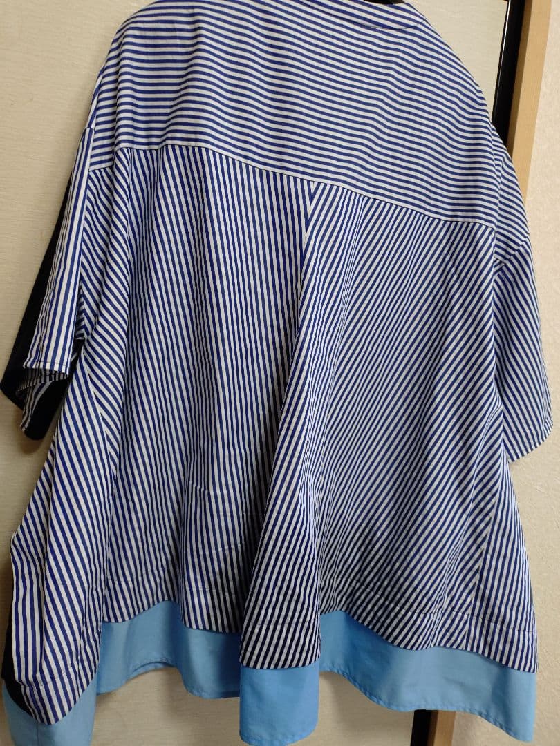 ENFOLD SHIRT COMBI PULLOVER ネイビー38　エブール