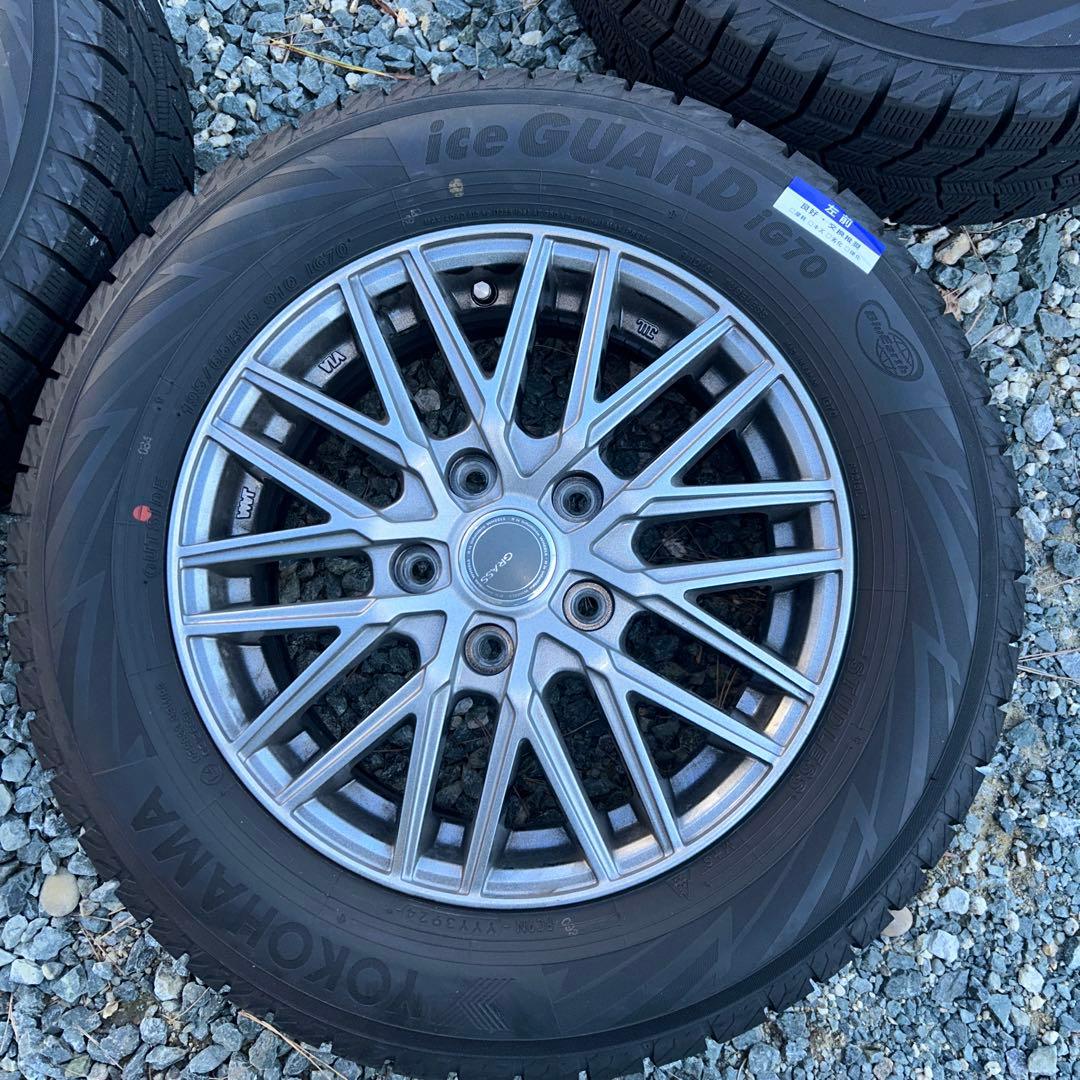 ヨコハマ IG70 195/65R15 スタッドレスタイヤ15インチ24年39週