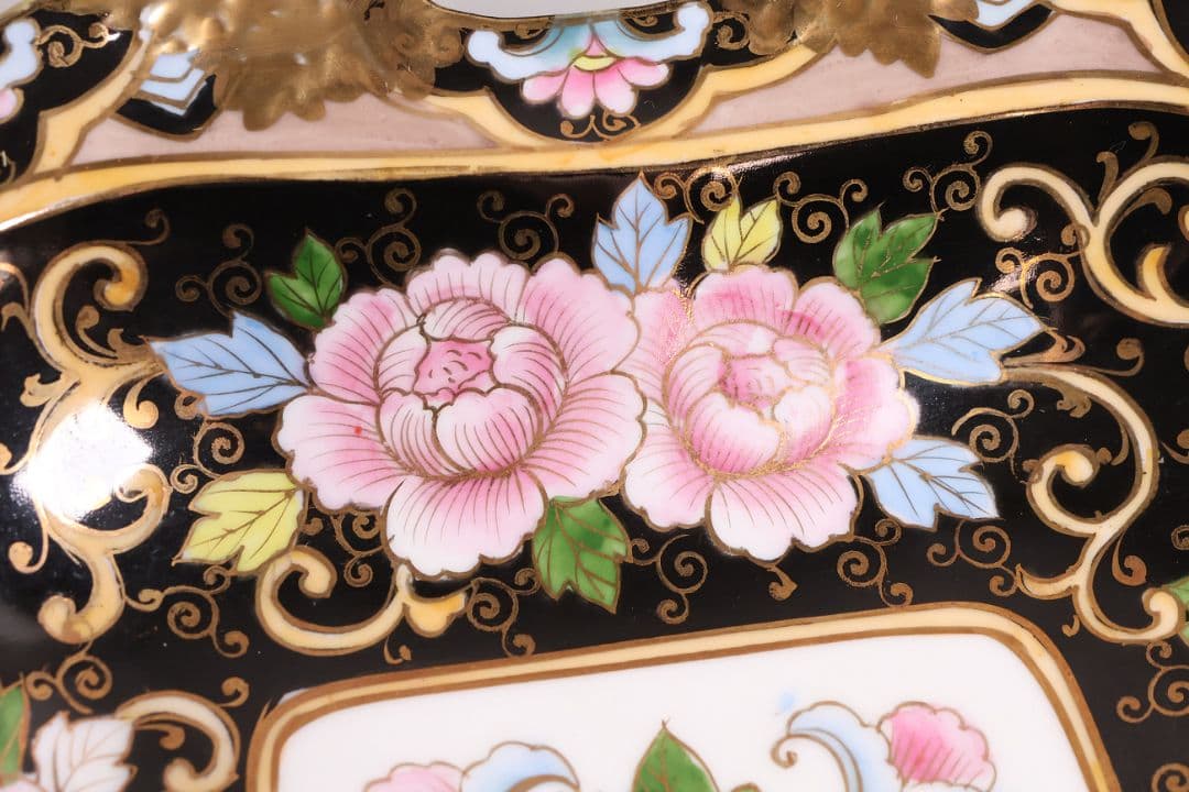 【CM290】オールドノリタケ 花図 プレート 皿 27.2cm 陶磁器