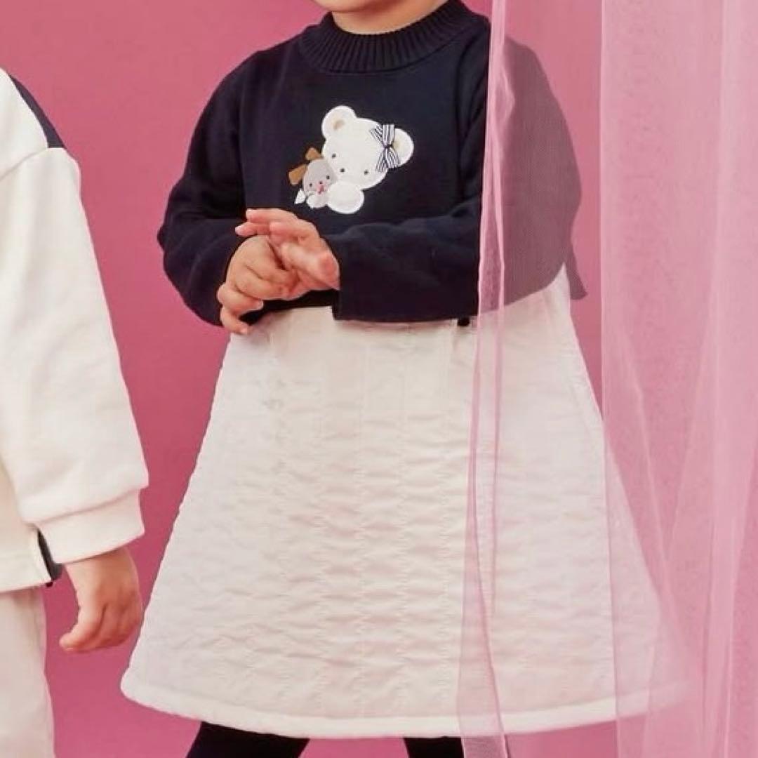 ファミリア　familiar ニットワンピース　美品　100cm