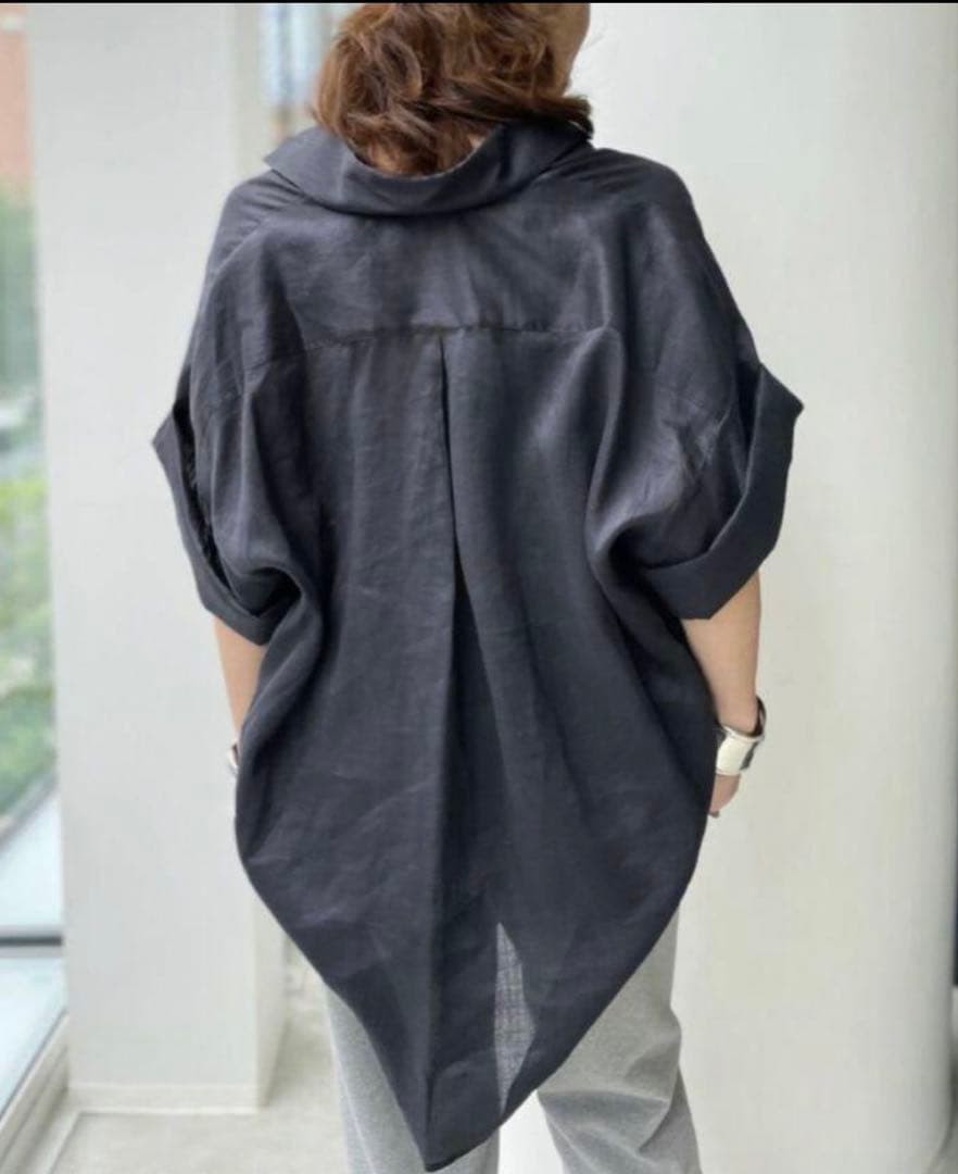 アパルトモン　ラミーハーフスリーブシャツ　ネイビー