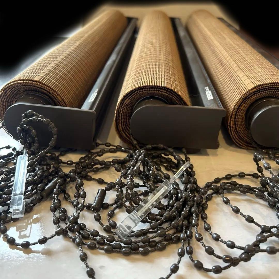 週末セール♪③タチカワ ロールスクリーン 竹すだれ 中古3台